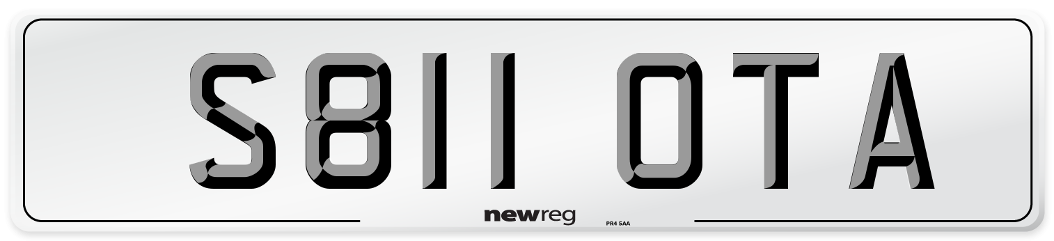 S811 OTA Number Plate from New Reg
